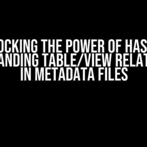 Unlocking the Power of Hasura: Understanding Table/View Relationships in Metadata Files